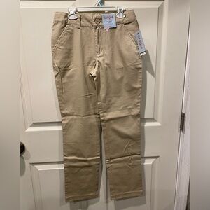 Cat & Jack flat front school uniform khaki pants NWT new